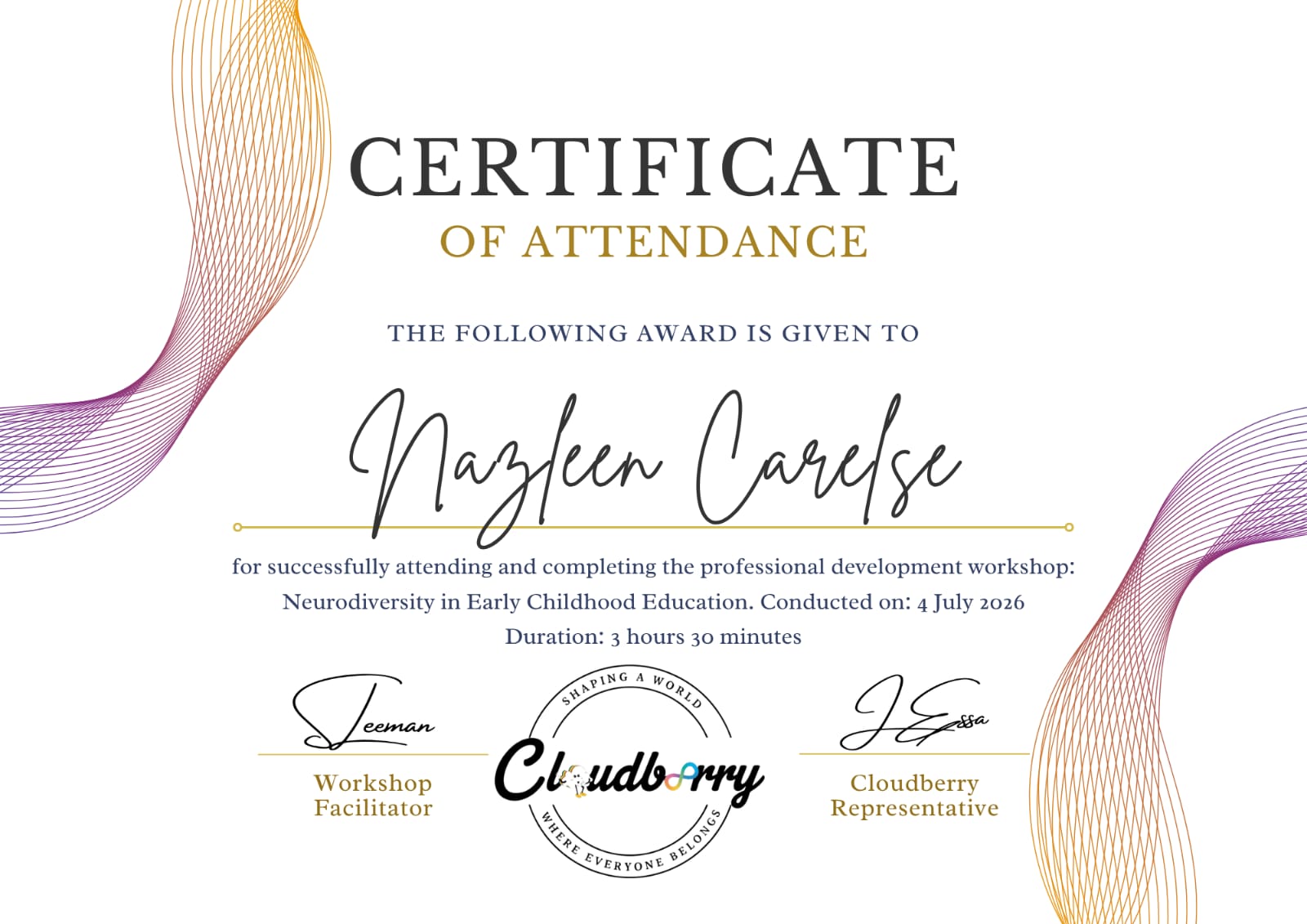 More Than a Certificate: The Beginning of a Meaningful Partnership